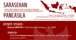 2 Juni, MPRI RI dan Institut Filsafat Pancasila Gelar Sarasehan Pancasila