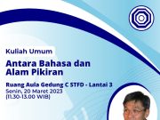 Kuliah Umum Bersama A Gianto SJ: Antara Bahasa dan Alam Pikiran Flyer Seminar bersama Romo Gianto SJ