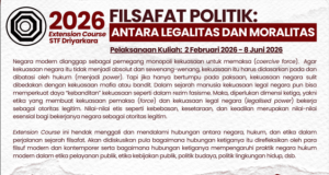Extension Course STF Driyarkara 2026 ; Filsafat Politik Antara Legalitas dan Moralitas