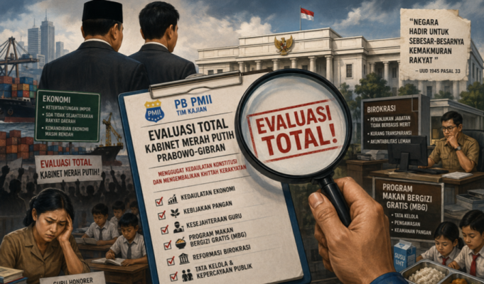 PMII Desak Evaluasi Total Kabinet Merah Putih, Soroti Kedaulatan Ekonomi hingga Program MBG